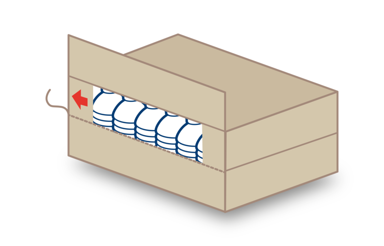 Упаковка с лентой для вскрытия