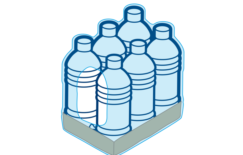 Лоток с термоусадочной пленкой